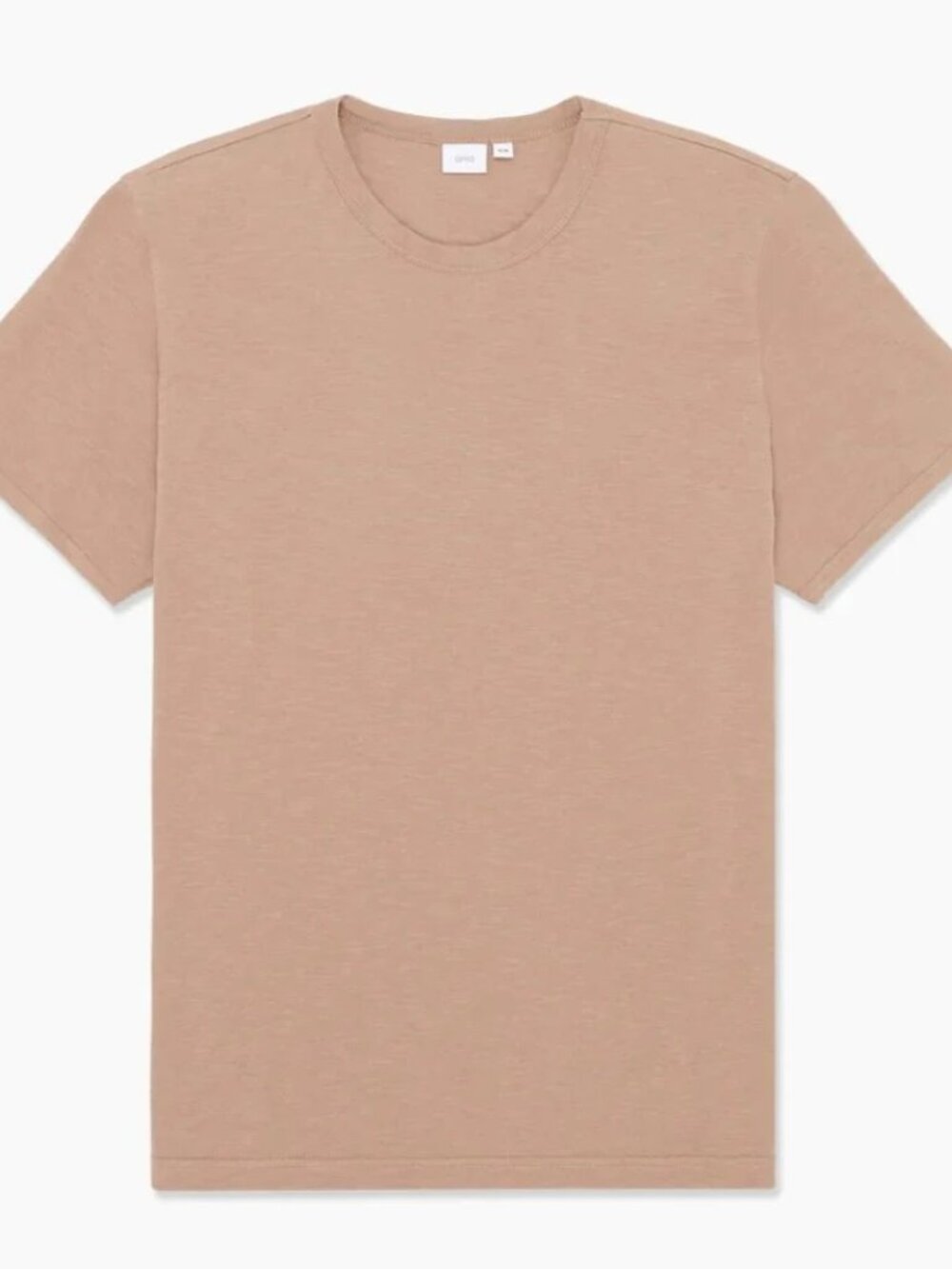 Onia Light Beige Slub Scallop Hem Tshirt